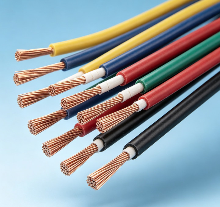 Flame-retardant, fire-resistant plastic insulated wire